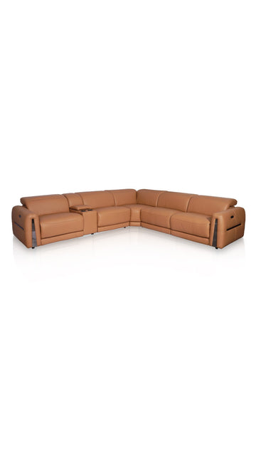 YOMOGITA FULL LEATHER SECTIONAL