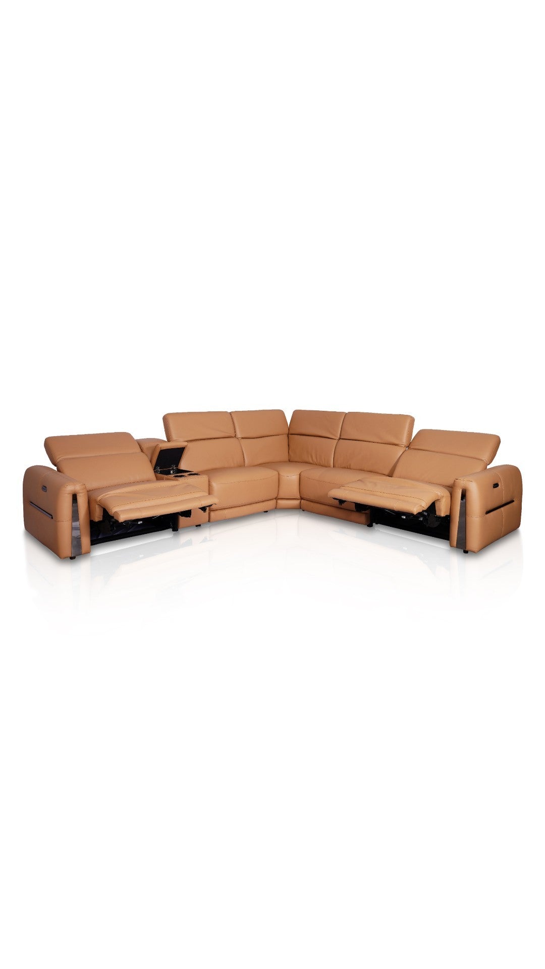 YOMOGITA FULL LEATHER SECTIONAL