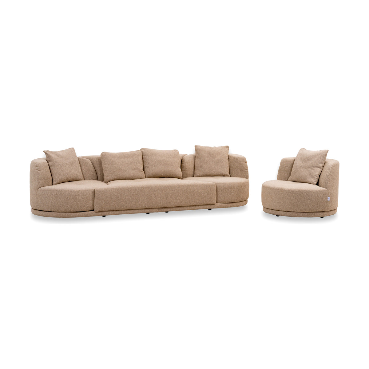 Krushuna 4-seater sofa with matching 1-seater swivel chair